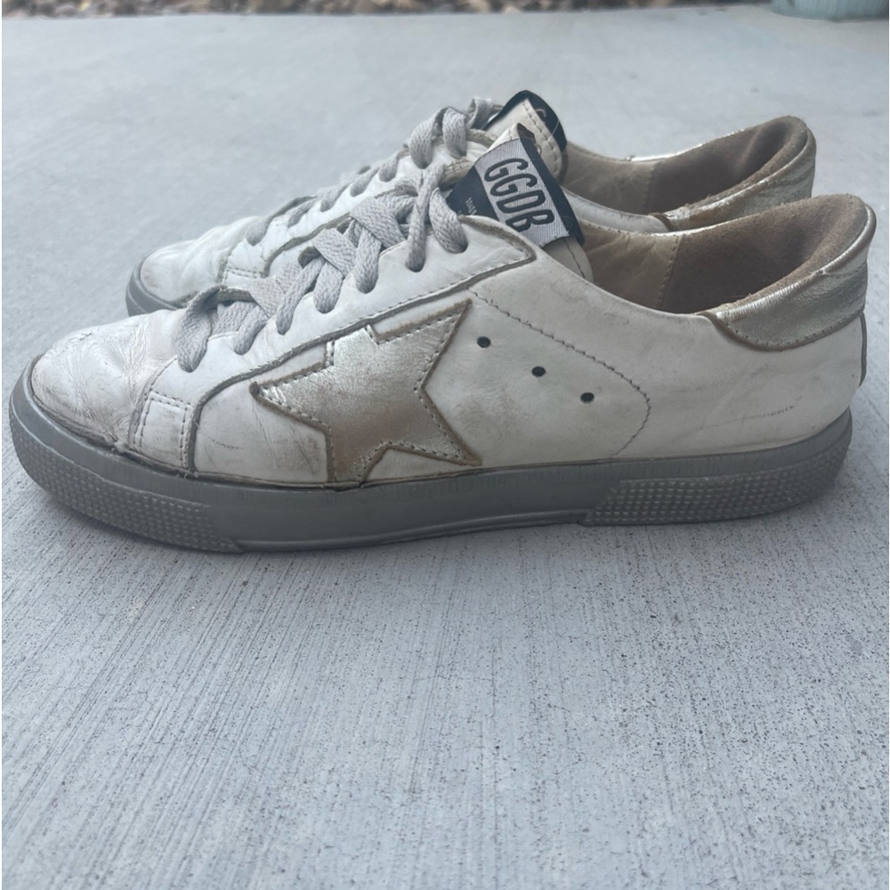 Golden Goose GGDB SUPER STAR MAY Low-Top Sneakers silver white Size 36